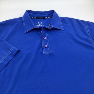 Black Clover Mens Live Lucky Short Sleeve Golf Polo Blue Size‎ XL
